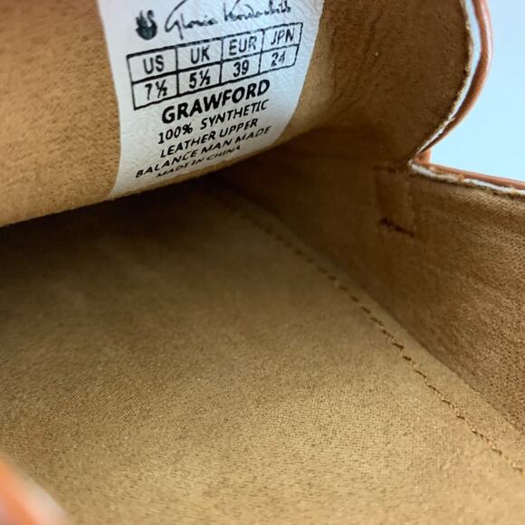 Gloria Vanderbilt Womens Brown Leather Chain Block Heel Slip On Loafer Size 7.5 - Picture 7 of 7